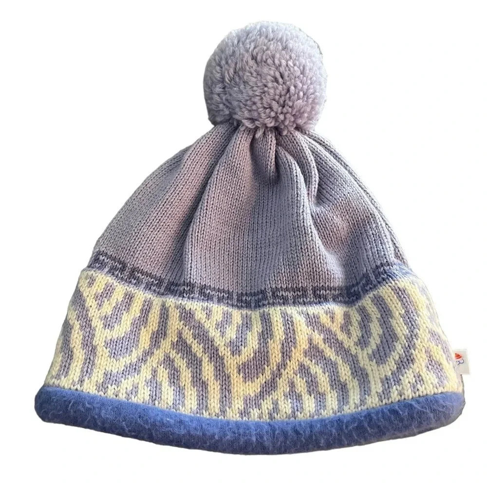 The Turtle’s Top Purple Wool PomPom Ski Hat Beany Stowe Vermont